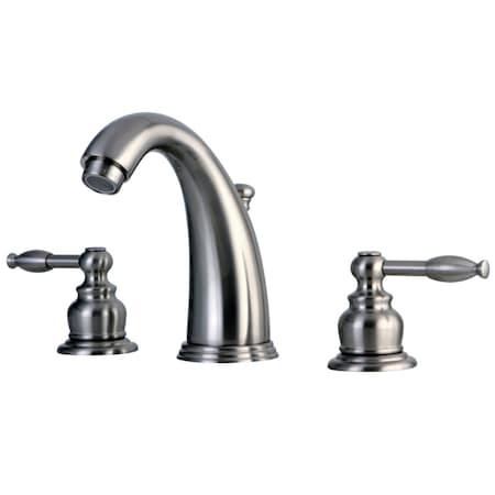 Kingston Brass KB988KL 8" Widespread Bathroom Faucet W/ Retail Pop-Up, Brushed Nickel KB988KL